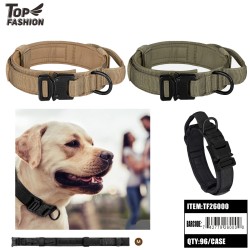 DOG COLLAR WITH HANDLE-SIZE M ASSORTED 3CLRS 12PC/8BG/96PC/CS