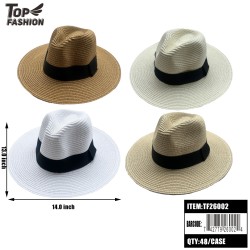 MENS FEDORA HAT-ASSORTED 4 COLORS 12PC/4BG/48PC/CS