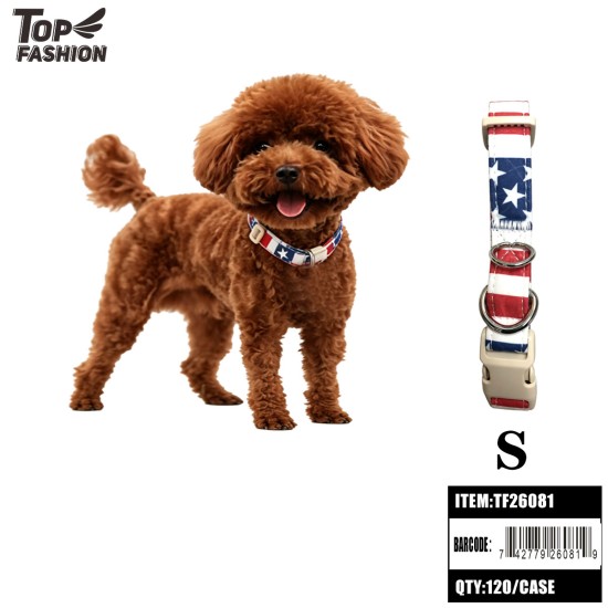 USA FLAG PET COLLAR SIZE S 10DZ/CS
