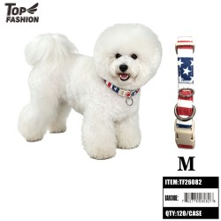 USA FLAG PET COLLAR SIZE M 10DZ/CS