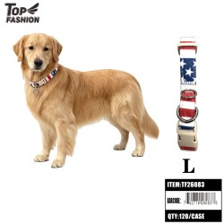 USA FLAG PET COLLAR SIZE L 10DZ/CS