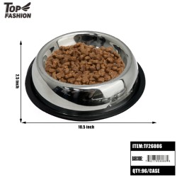 10.50 STAINLESS STEEL PET BOWL 12PC/8BG/96PC/CS