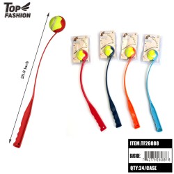 PET BALL LAUNCHER WITH TENNIS BALL(50CM) 3CLR 2DZ/CS