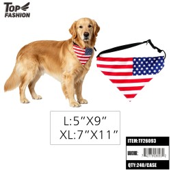 PET BANDANA USA FLAG ADJUSTABLE L/XL 20DZ/CS
