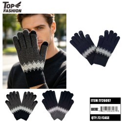 2-LAYER TOUCHSCREEN KNIT GLOVES 3COLOR 6DZ/CS