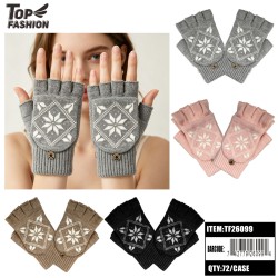 4CLR LADIES CONVERTIBLE KNIT GLOVES 6DZ/CS
