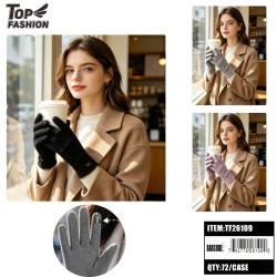WOMENS GLOVES 3COLOR FLEECE LINED TOUCHSCREEN 6DZ/CS