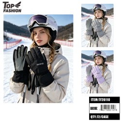 WOMENS GLOVES 3CLR FLEECE LINED TOUCHSCREEN 6DZ/CS