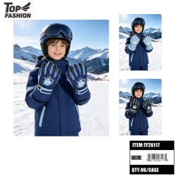 BOYS GLOVES WARM SKI(8-10)3CLR 8DZ/CS