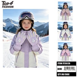 GIRLS GLOVES CAT WARM SKI(5-8)4CLR 8DZ/CS