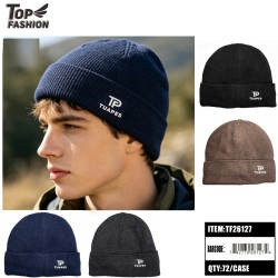 MENS 5CLR MBROIDERED KNIT BEANIE 6DZ/CS
