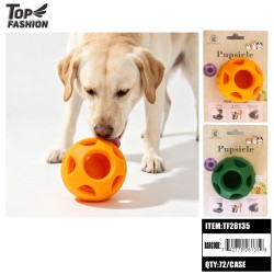 DOG TOY BALL 2-CLR SILICONE SLOW FEEDER 6DZ/CS