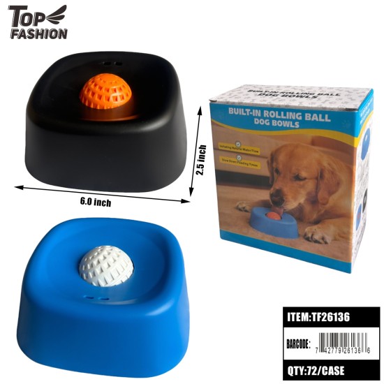 2 CLRS SLOW FEEDER LICKING BOWL FOR PETS 6PC/12BG/72PC/CS