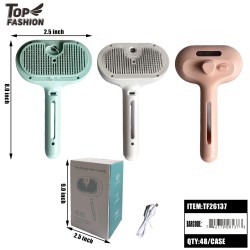 3CLRS  USB RECHARGEABLE PET SPRAY BRUSH 6PC/8BG/48PC/CS