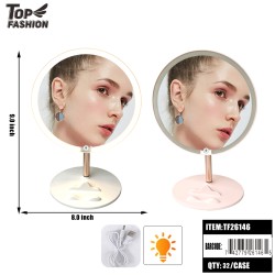 2 ASST LED RECHARGEABLE VANITY MIRROR 32PC/CS