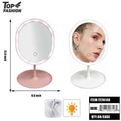 2 ASST TOUCH LED OVAL VANITY MIRROR