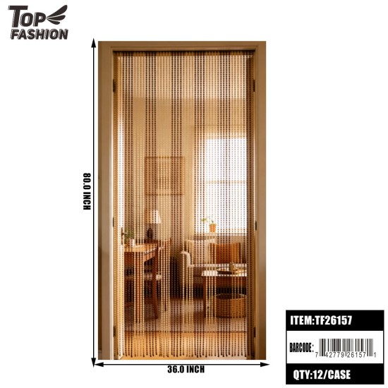 2 ASST 36X80 ACRYLIC BEAD CURTAIN 12PC/CS