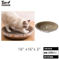 ROUND CAT SCRATCHER LOUNGE BED16X16X3 12PC/2BG/24PC/CS