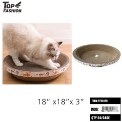 ROUND CAT SCRATCHER LOUNGE BED18X18X3 12PC/2BG/24PC/CS
