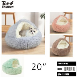20 PLUSH CAT CAVE BED 12PC/CS