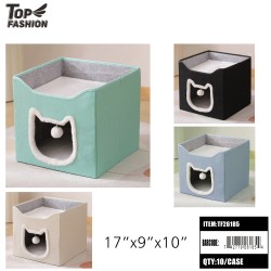 FOLDABLE CAT HOUSE BED 4COLOR 10PC/CS