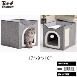 CAT HOUSE WITH SCRATCH PAD 10PC/CS
