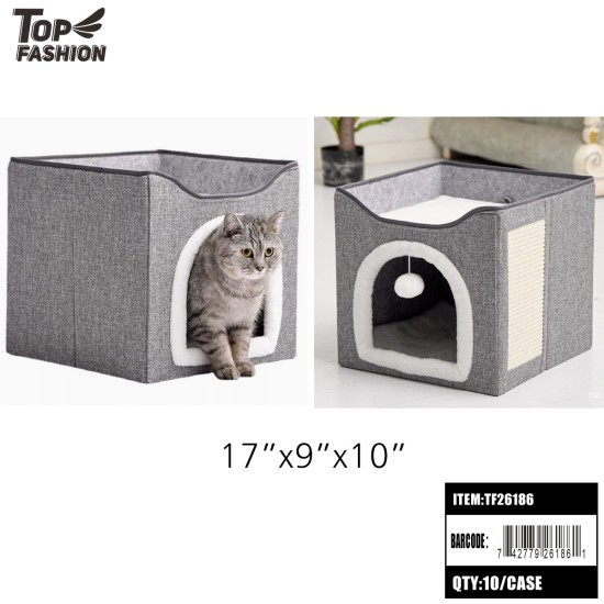 CAT HOUSE WITH SCRATCH PAD 10PC/CS