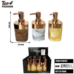 MIX 3 COLOR MARBLE SOAP DISPENSER 6DZ/CS