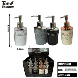 4-COLOR RHINESTONE SOAP DISPENSER (12PC) 6DZ/CS