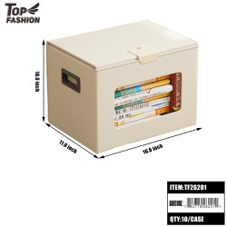 2COLOR STORAGE BOX WITH LOCKING BUCKLE 10PC/CS