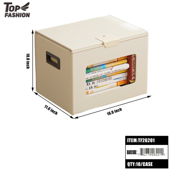 2COLOR STORAGE BOX WITH LOCKING BUCKLE 10PC/CS