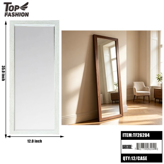 WOOD-GRAIN FULL-LENGTH MIRROR 2COLOR 12X35 12PC/CS