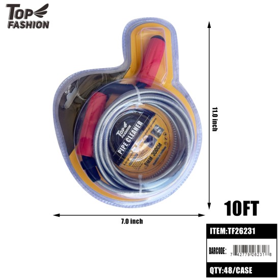 DRAIN CLEANING SNAKE 10FT  (6PC)BG 8BG/CS