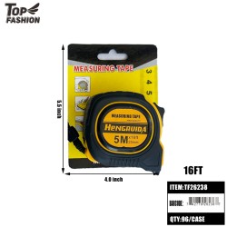 STEEL MEASURING TAPE 16FT/5M 8DZ/CS
