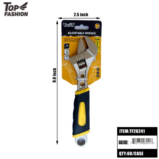 ADJUSTABLE WRENCH 8INCH 5DZ/CS