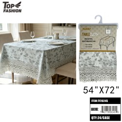 LACE BORDER TABLECLOTH 54X72 2COLOR 24PC/CS