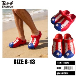 MENS PUERTO RICO FLAG CLOGS 8-13 3DZ/CS