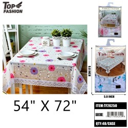 2 ASST 54X72 NON-SLIP TABLECLOTH 12PC/4BG/48PC/CS