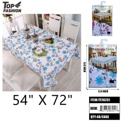 2 ASST 54x72 FLORAL TABLECLOTH 12PC/4BG/48PC/CS