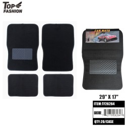 (4PC) UNIVERSAL CARPET CAR FLOOR MATS 20PC/CS