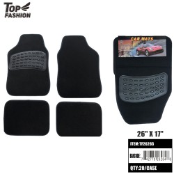 (4PC) UNIVERSAL CARPET CAR FLOOR MATS 20PC/S