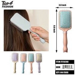 HAIR BRUSH SQUARE CUSHION MASSAGE 4CLR 12DZ/CS