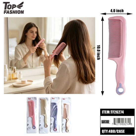 PLASTIC HAIR COMB 4 STYLES ASSORTED 40DZ/CS