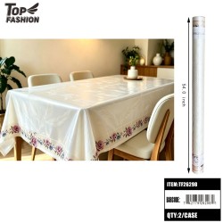 IVORY FEATHER TABLECLOTH W/ROSE BORDER 22Y/2ROLL/44Y/CS