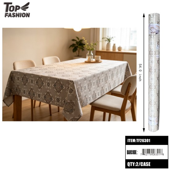GEOMETRIC PATTERN TABLECLOTH 22Y/2ROLL/44Y/CS