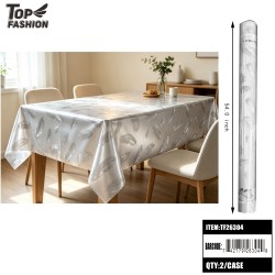 IVORY FEATHER PRINT TABLECLOTH 22Y/2ROLL/44Y/CS