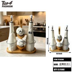 4PC CERAMIC OIL & VINEGAR SET 12PC/CS