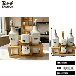 4PC CERAMIC OIL & VINEGAR SET 12PC/CS