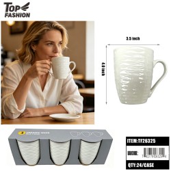 CERAMIC WAVE MUG SET 3PC GIFT BOX 24BX/CS