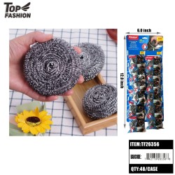 STAINLESS STEEL SCOURERS (12PC) 48PK/CS